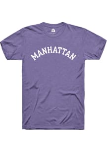Rally Manhattan Purple Arch Short Sleeve Fashion T Shirt