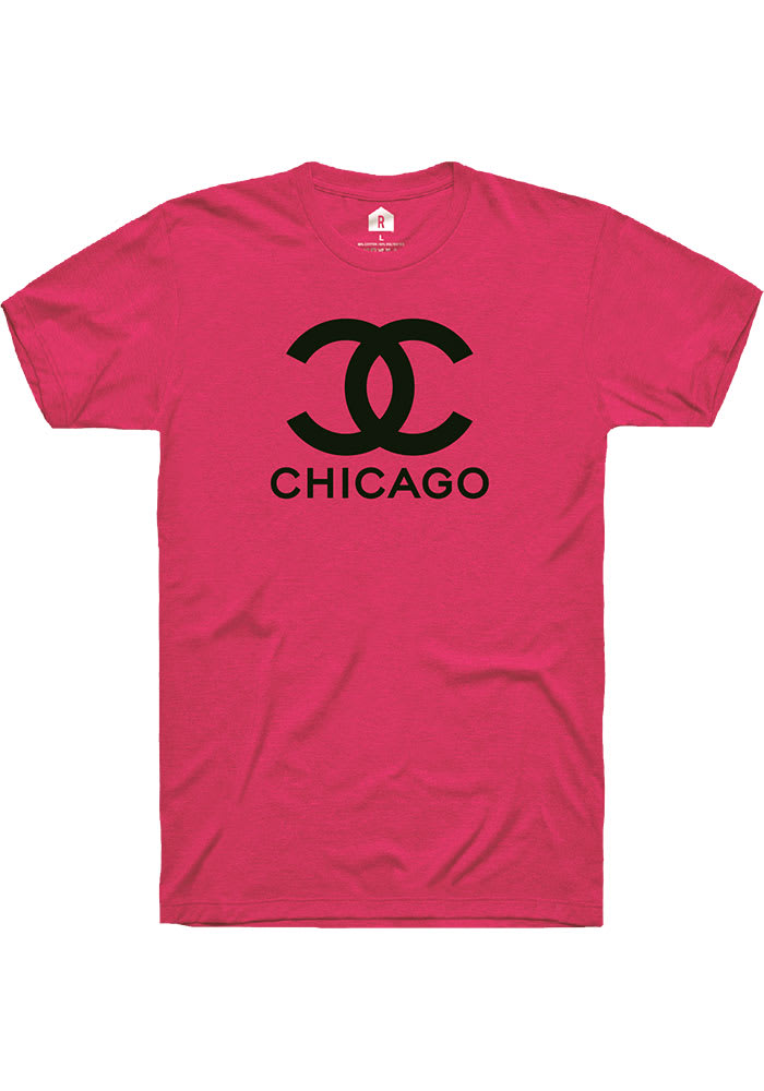 Rally Chicago Womens Red CC Wordmark Short Sleeve T-Shirt
