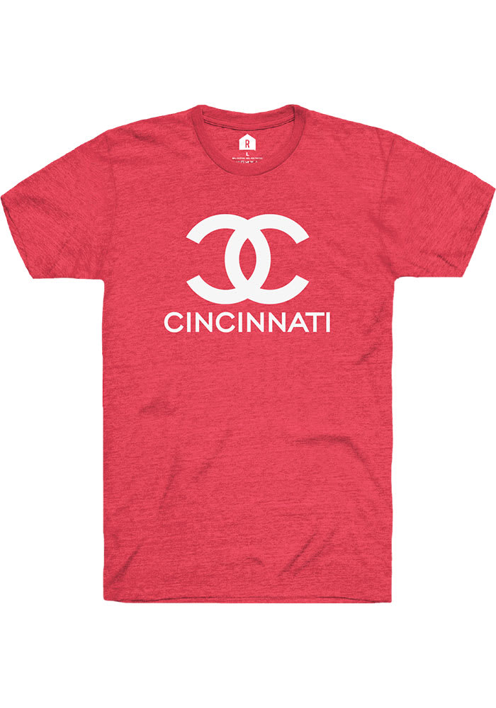Rally Cincinnati Womens Red CC Wordmark Short Sleeve T-Shirt