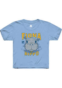 Fiona the Hippo Toddler Light Blue Peaking Out of Water Short Sleeve T-Shirt