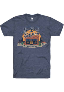 So Long Saloon Navy Blue Western Sunset Short Sleeve Fashion T Shirt