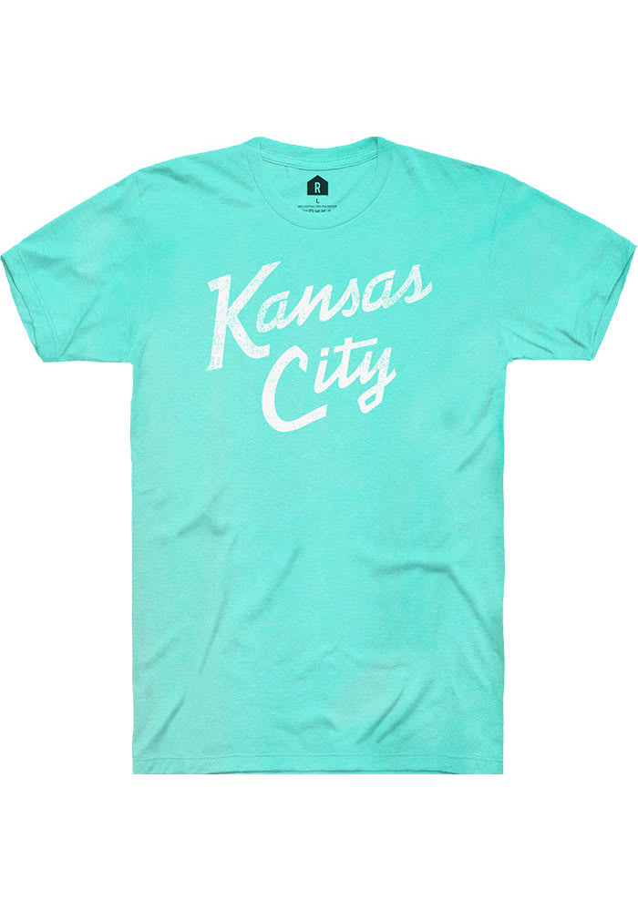 Rally Kansas City MINT Stacked Script Short Sleeve T Shirt