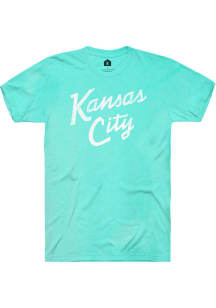 Rally Kansas City Green Stacked Script Short Sleeve Fashion T Shirt