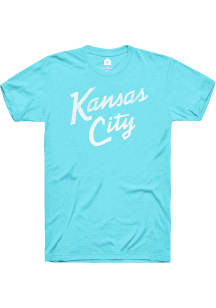 Rally Kansas City Light Blue Stacked Script Short Sleeve Fashion T Shirt