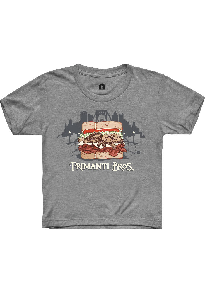 Primanti Bros. Youth Grey Sandwich Skyline Short Sleeve T-Shirt