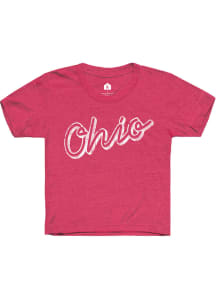 Ohio Girls Rally RH Script Hot Pink Short Sleeve Tee