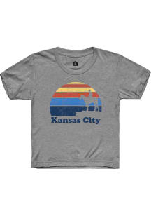 Rally Kansas City Youth Grey KC Scout Short Sleeve T-Shirt