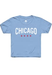 Rally Chicago Youth Light Blue Stars Short Sleeve T-Shirt