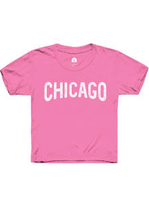 Chicago Girls Rally Pink Arch Wordmark Short Sleeve Tee