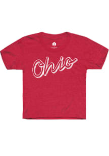 Rally Ohio Youth Red RH Script Short Sleeve T-Shirt
