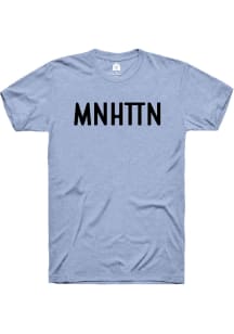 Rally Manhattan Light Blue MNHTTN Short Sleeve Fashion T Shirt