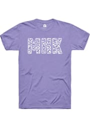 Rally Manhattan Womens Purple Cheetah Short Sleeve T-Shirt