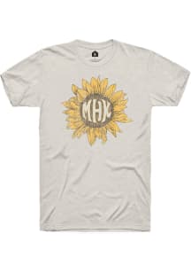Rally Manhattan Womens Oatmeal MHK Sunflower Short Sleeve T-Shirt