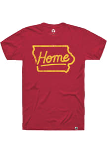 Rally Iowa Cardinal Home Short Sleeve Fashion T Shirt