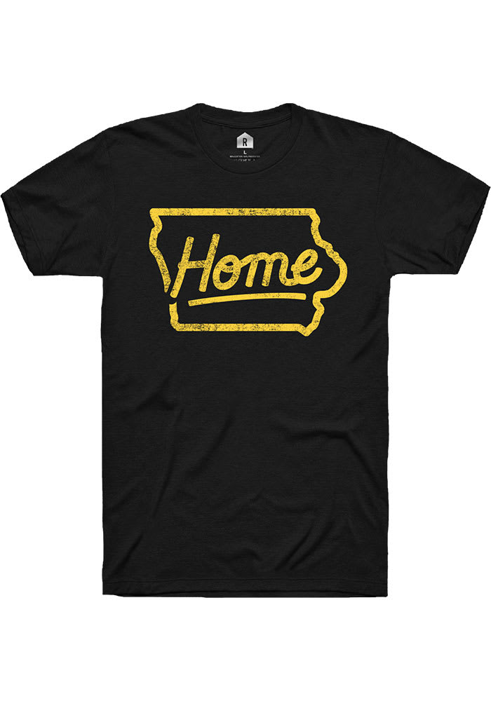 Rally Iowa Black Home Short Sleeve Fashion T Shirt