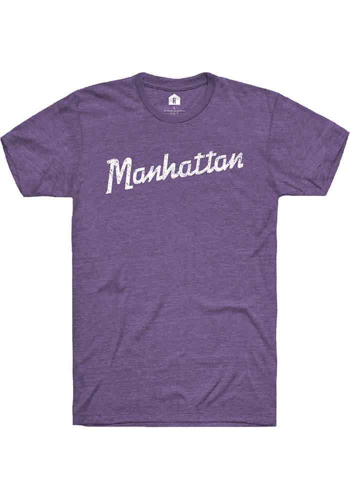 Rally Manhattan Purple RH Script Short Sleeve Fashion T Shirt