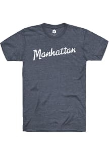 Rally Manhattan Navy Blue RH Script Short Sleeve Fashion T Shirt