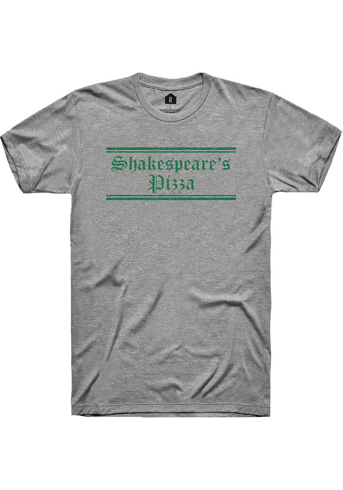 Shakespeare's Pizza Grey Prime Logo Short Sleeve Fashion T-Shirt