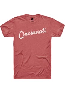 Rally Cincinnati Orange RH Script Short Sleeve T Shirt