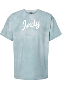 Rally Indianapolis Light Blue RH Script Short Sleeve T Shirt