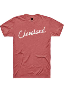 Rally Cleveland Orange RH Script Short Sleeve T Shirt