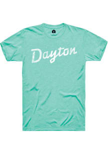 Rally Dayton Teal RH Script Short Sleeve T Shirt