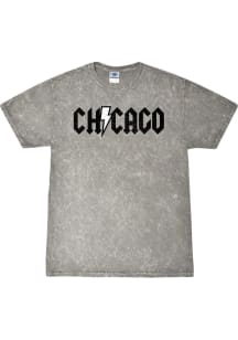 Rally Chicago Grey Lightening Bolt Short Sleeve T Shirt