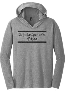 Shakespeare's Pizza Heather Grey Prime Logo Long Sleeve Hooded Tee