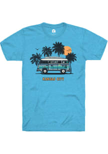 Rally Kansas City Blue Retro Bus Short Sleeve Fashion T Shirt