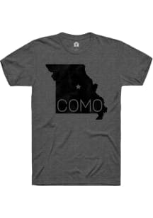 Rally Columbia Grey COMO State Shape Short Sleeve Fashion T Shirt