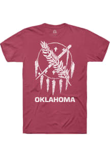 Rally Oklahoma Crimson Vintage State Flag Short Sleeve T Shirt