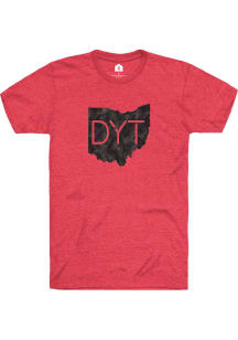 Rally Dayton Red DYT State Shape Short Sleeve Fashion T Shirt