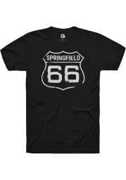 Rally Springfield Route 66 Black Short Sleeve Fashion T Shirt