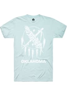 Rally Oklahoma Light Blue Vintage State Flag Short Sleeve Fashion T Shirt