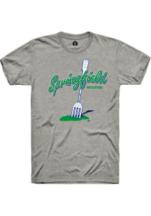Rally Springfield Grey Big Fork Short Sleeve Fashion T Shirt