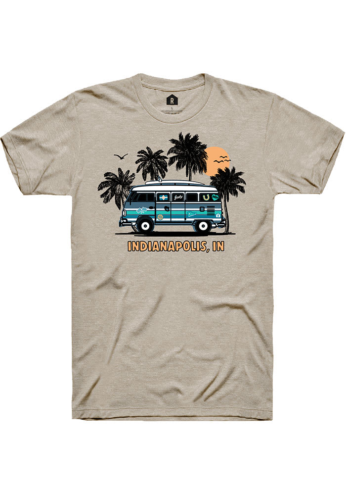 Rally Indianapolis Tan Bus Short Sleeve Fashion T Shirt