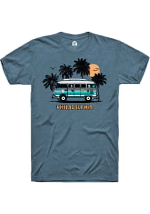 Rally Philadelphia Teal Bus Short Sleeve Fashion T Shirt