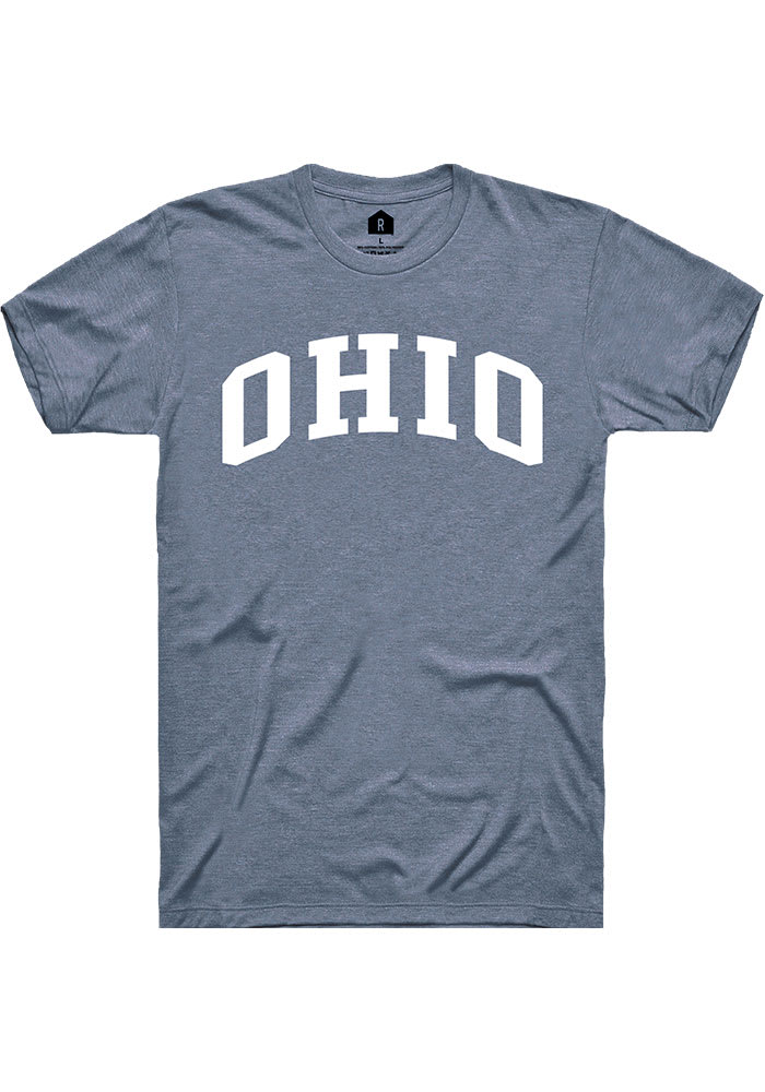 Rally Ohio Blue Arch Wordmark Short Sleeve T Shirt