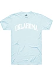 Rally Oklahoma Light Blue Arch Wordmark Short Sleeve T Shirt