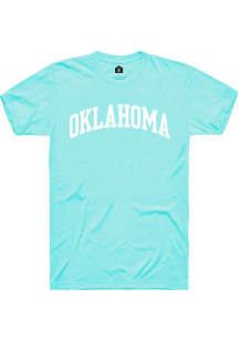 Rally Oklahoma Teal Arch Wordmark Short Sleeve T Shirt