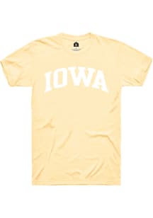 Rally Iowa Yellow Arch Wordmark Short Sleeve T Shirt
