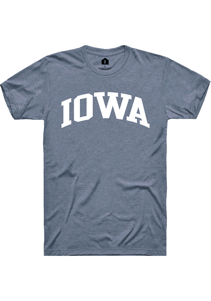 Rally Iowa Blue Arch Wordmark Short Sleeve T Shirt