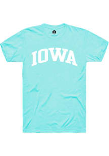 Rally Iowa Teal Arch Wordmark Short Sleeve T Shirt