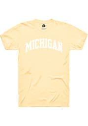 Rally Michigan Yellow Arch Wordmark Short Sleeve T Shirt