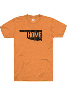 Rally Oklahoma Orange Home State Shape Short Sleeve Fashion T Shirt