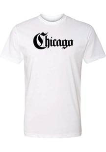Rally Chicago White Medieval Wordmark Short Sleeve Fashion T Shirt