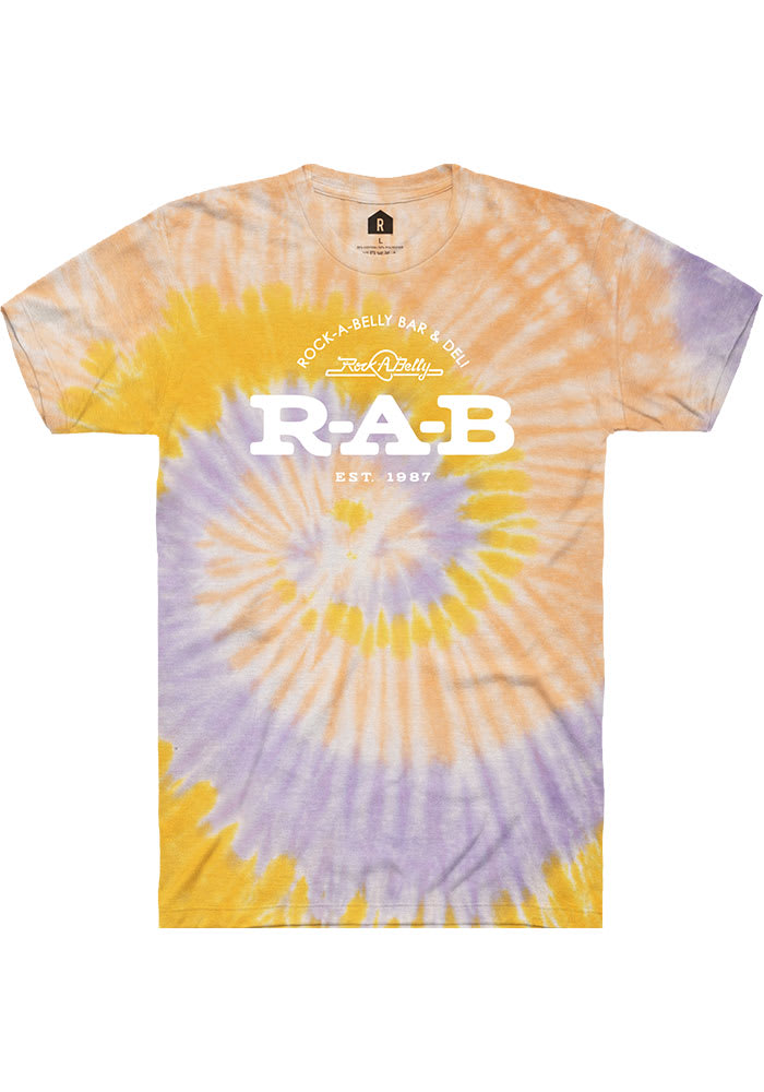 Rock-A-Belly Deli Rainbow Tie-Dye RAB Logo SS Tee