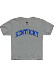 Rally Kentucky Youth Grey Arch Wordmark Short Sleeve T-Shirt