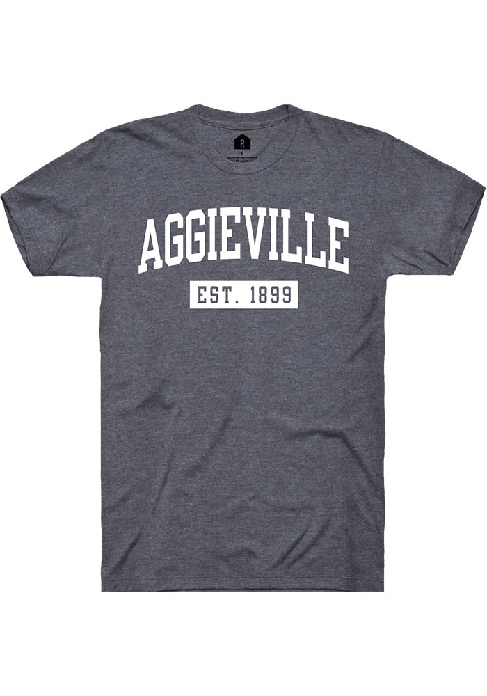 Rally Aggieville Charcoal EST 1899 Short Sleeve Fashion T Shirt