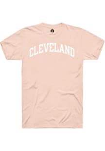 Rally Cleveland Pink Arch Wordmark Short Sleeve Fashion T Shirt